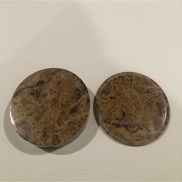 Genuine Stone Mother Of Pearl Inlay Vintage Jewelry /Trinket Box/ Vanity - Picture 4 of 6